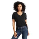 Women's American Giant Classic Cotton V-Neck T-Shirt - 3